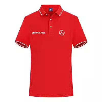 2023 Polo Mercedes AMG régular Homme avec Logo Poitrine Coton Homme